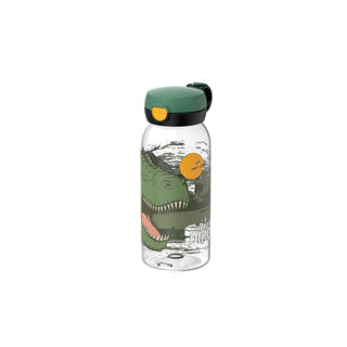 Drinkfles flipdop campus 600 ml dino | 2 stuks