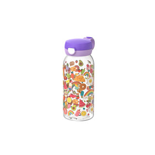 Mepal drinkfles met flipdop campus - 600 ml - waterfles kinderen - lekdicht - hygiënische deksel - food fest