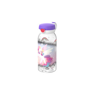 Drinkfles flipdop campus 600 ml unicorn glow | 2 stuks