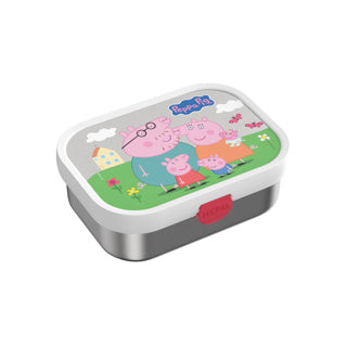 Mepal rvs bento lunchbox campus - 750 ml - broodtrommel met vakjes voor kinderen - geschikt voor 4 boterhammen - lunchbox rvs - peppa pig