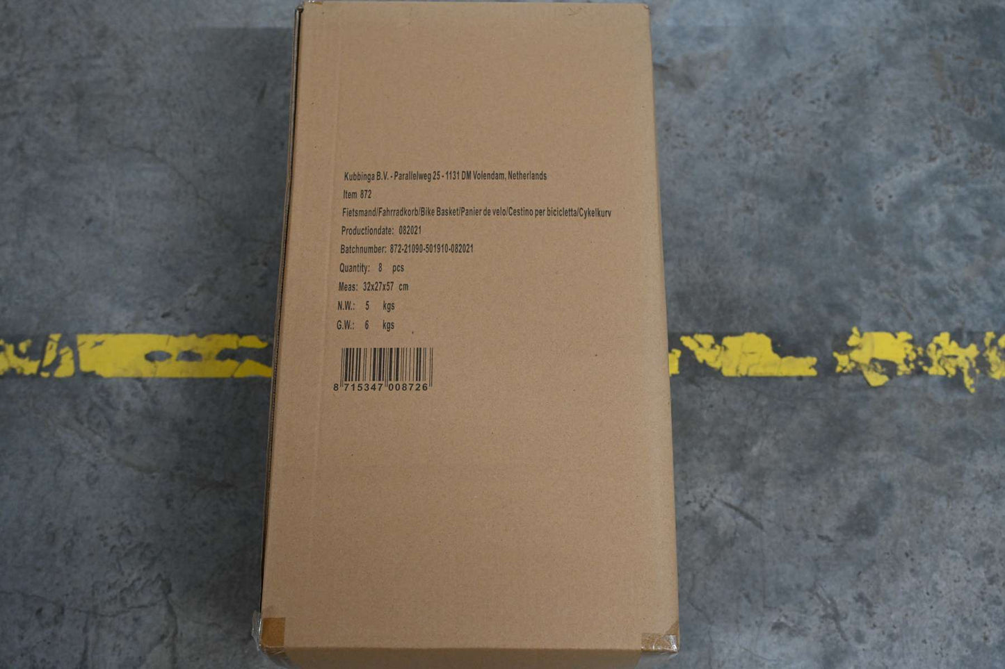 Volare Gevlochten Rieten Fietsmand - Klein - Zwart