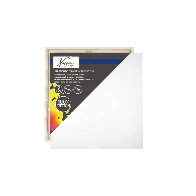 Nassau canvasdoek 20x20 cm 2 stuks