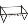 Overige merken housevitamin wandkapstok met 7 haken 71.5x21.7x36 cm zwart metaal