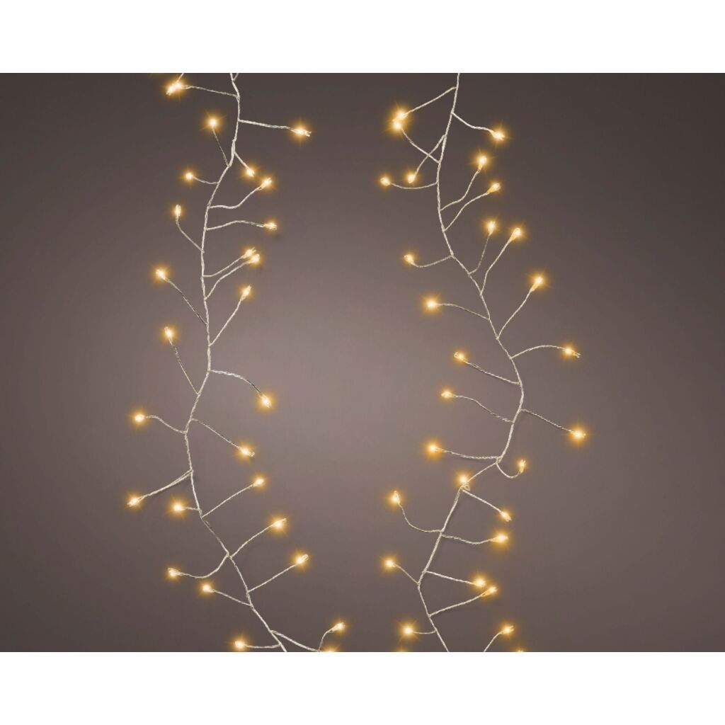 Overige merken led snoer 100 leds 120 cm warm wit licht zilver