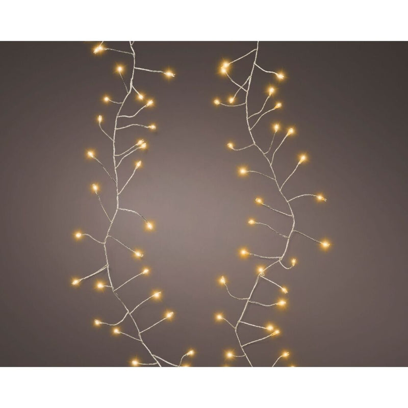 Overige merken led snoer 100 leds 120 cm warm wit licht zilver