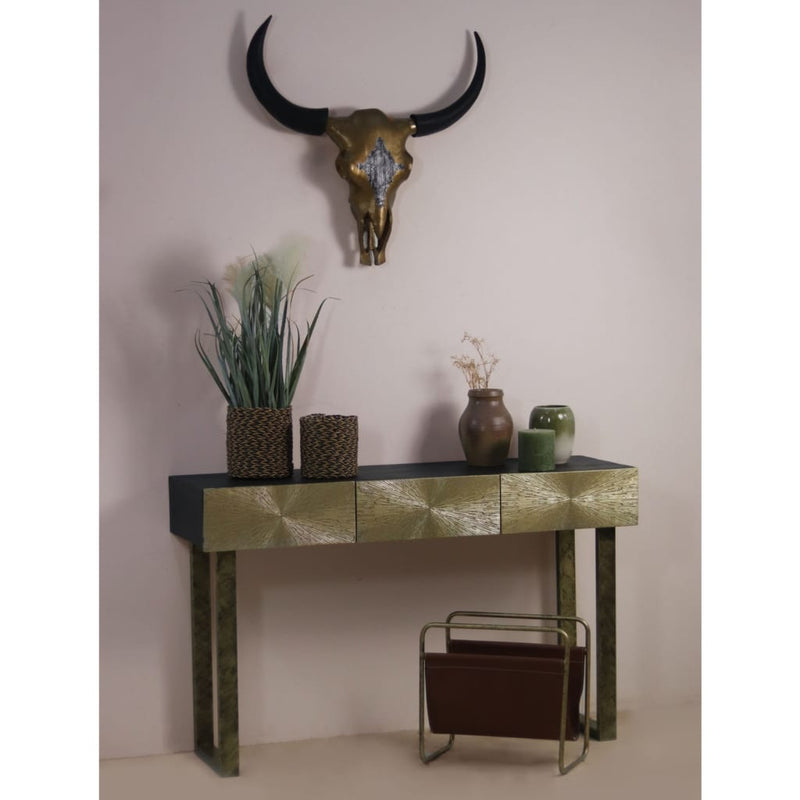 Hsm collection buffelhoofd decoratief l 80x10x80 cm
