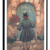 Grafix diamond painting anton pieck man met rozen 40x50cm