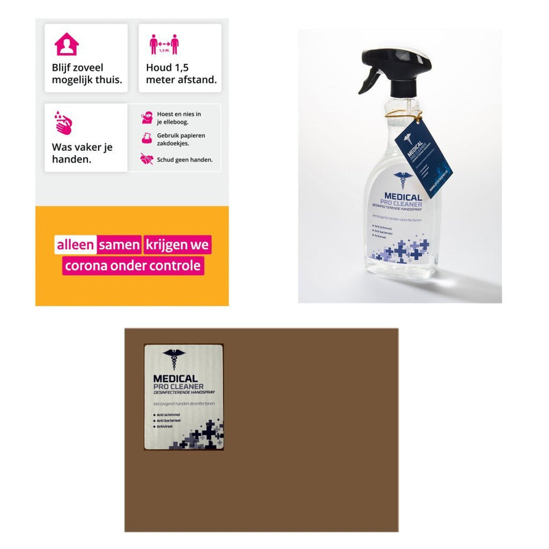 Medical pro cleaner desinfecterende handspray 750 ml doos 10 stuks