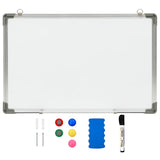 Vidaxl whiteboard magnetisch 60x40 cm staal wit - afbeelding 1