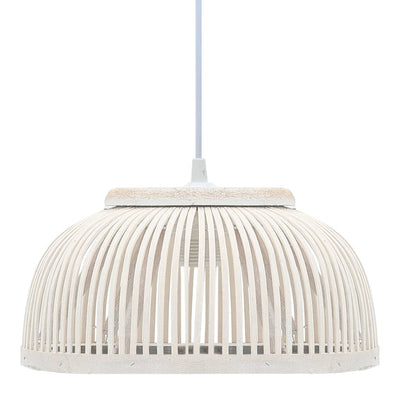 Vidaxl hanglamp halfrond 40 w e27 34x14,5 cm bamboe