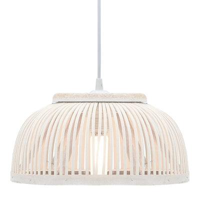 Vidaxl hanglamp halfrond 40 w e27 34x14,5 cm bamboe
