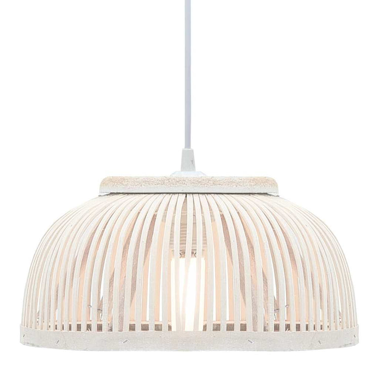 Vidaxl hanglamp halfrond 40 w e27 34x14,5 cm bamboe