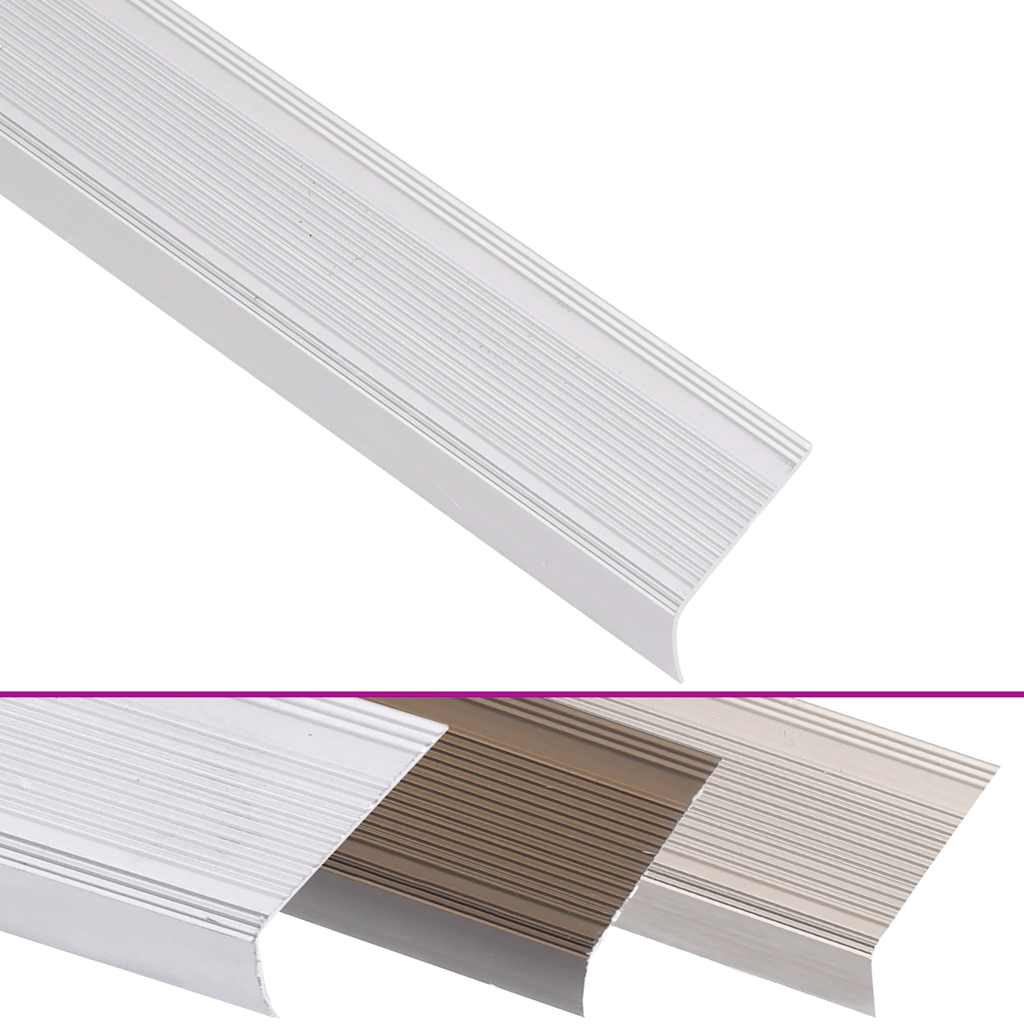 Vidaxl trapneuzen l-vormig 5 st 100 cm aluminium zilverkleurig
