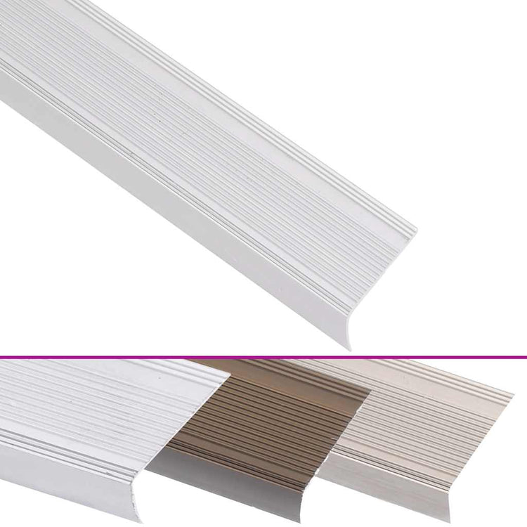 Vidaxl trapneuzen l-vormig 5 st 100 cm aluminium zilverkleurig