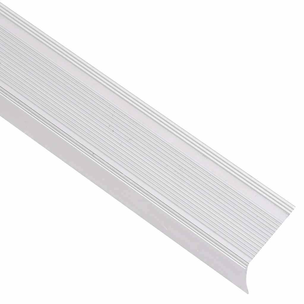 Vidaxl trapneuzen l-vormig 5 st 100 cm aluminium zilverkleurig