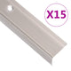 Vidaxl trapneuzen l-vormig 15 st 100 cm aluminium champagnekleurig