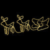 Vidaxl kerstdecoratie rendieren en slee 576 led's