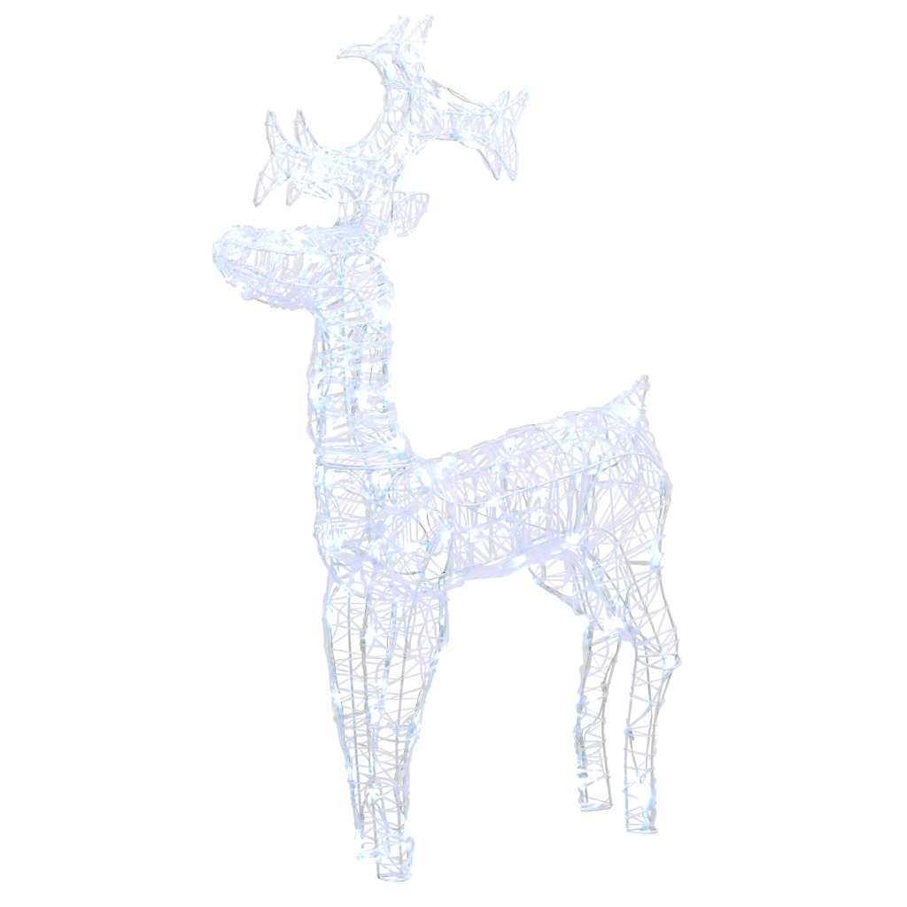 Vidaxl kerstdecoratie rendieren 90 led's 60x16x100 cm acryl