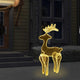 Vidaxl kerstversiering rendier met mesh 306 led's 60x24x89 cm