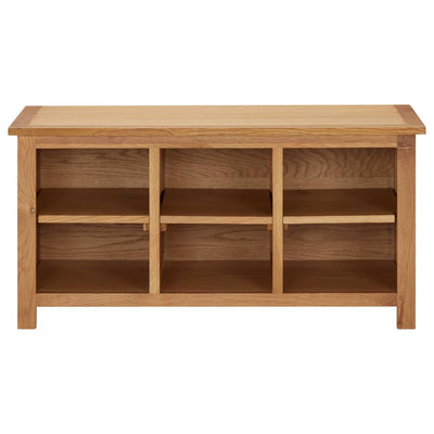 Vidaxl schoenenrek 90x37x45 cm massief eikenhout
