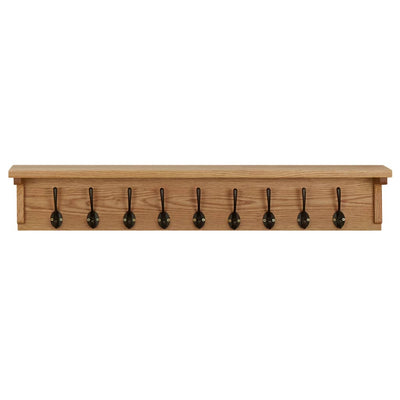 Vidaxl kapstok 90x16x16 cm massief eikenhout