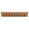 Vidaxl kapstok 90x16x16 cm massief eikenhout
