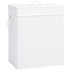 Vidaxl wasmand met 1 vak 83 l bamboe wit