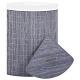 Vidaxl hoekwasmand 60 l bamboe grijs - afbeelding 3