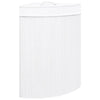 Vidaxl hoekwasmand 60 l bamboe wit