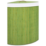 Vidaxl hoekwasmand 60 l bamboe groen - afbeelding 1