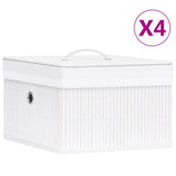 Vidaxl opbergboxen 4 st bamboe wit - afbeelding 1