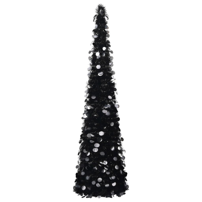 Vidaxl kunstkerstboom pop-up 150 cm pet zwart