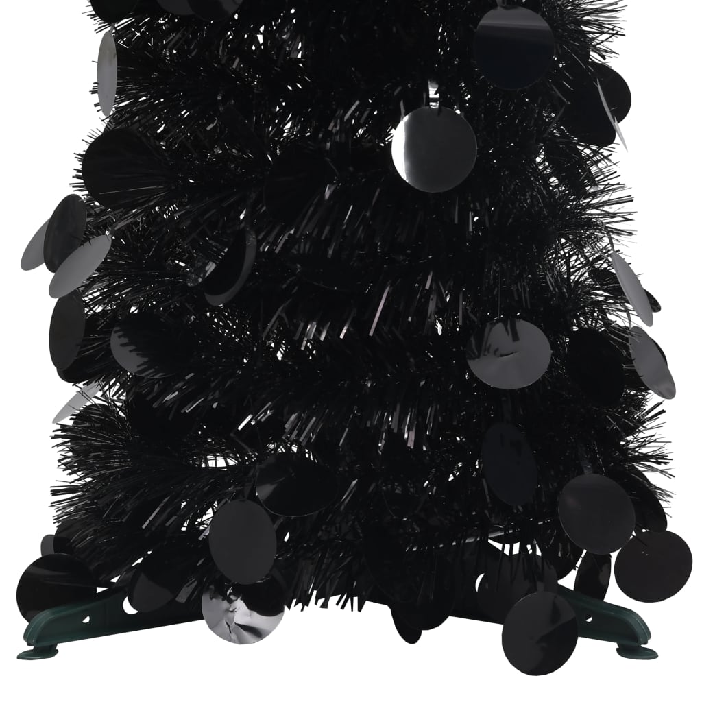 VidaXL Kunstkerstboom pop-up 180 cm PET zwart