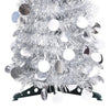 Vidaxl kunstkerstboom pop-up 150 cm pet zilverkleurig