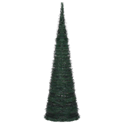 Vidaxl kerstboom with led string lights groen 150 x 150 cm pvc