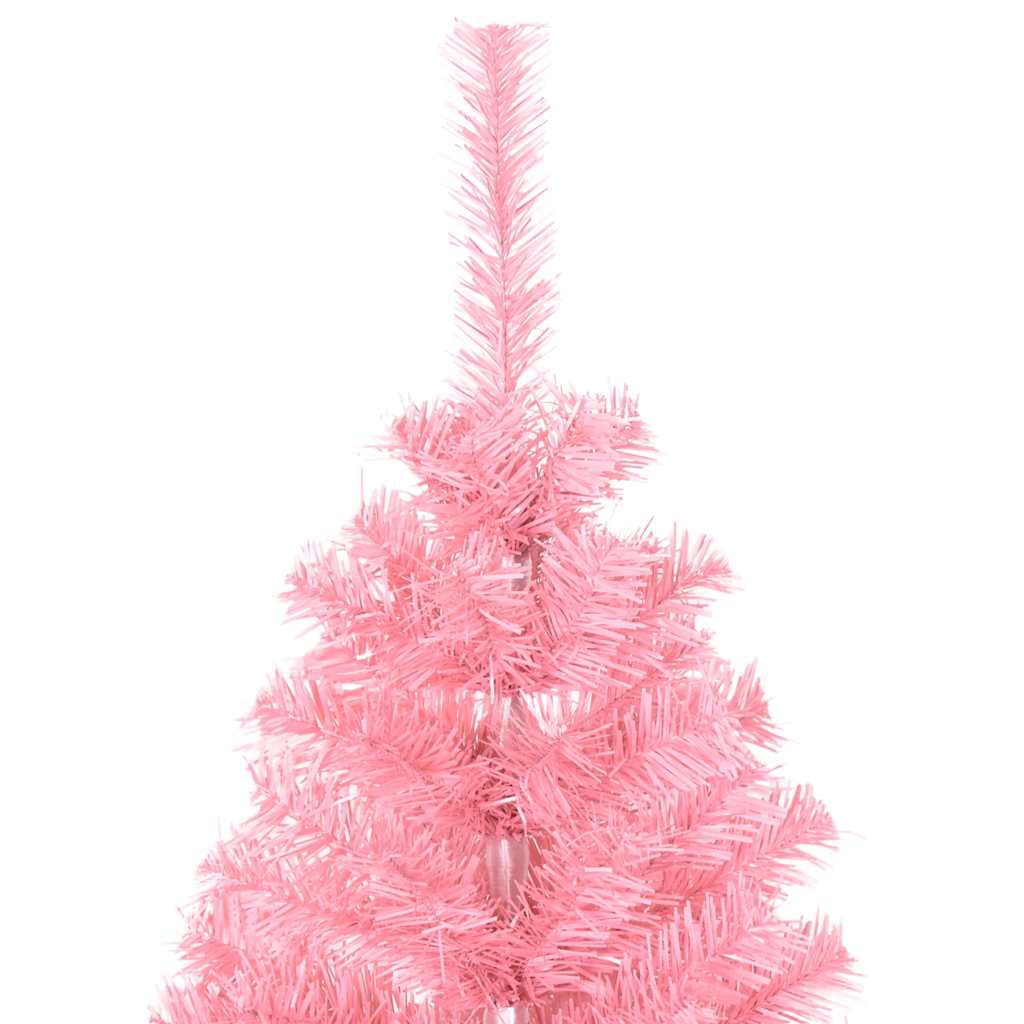 Vidaxl kunstkerstboom met standaard 150 cm pvc roze
