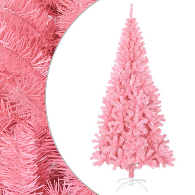 Vidaxl kunstkerstboom met standaard 180 cm pvc roze
