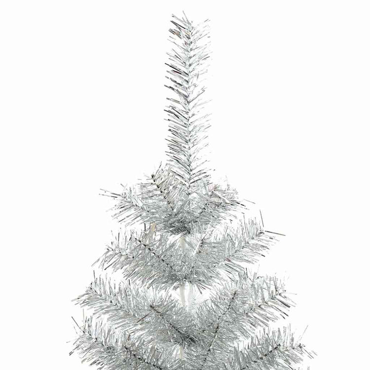 Vidaxl kunstkerstboom met standaard 180 cm pet zilverkleurig