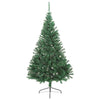 Vidaxl kunstkerstboom met standaard half 210 cm pvc groen