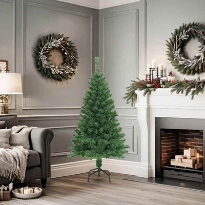 Vidaxl kunstkerstboom met dikke takken 150 cm pvc groen