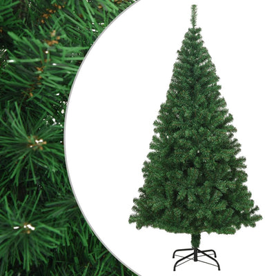 Vidaxl kunstkerstboom met dikke takken 210 cm pvc groen