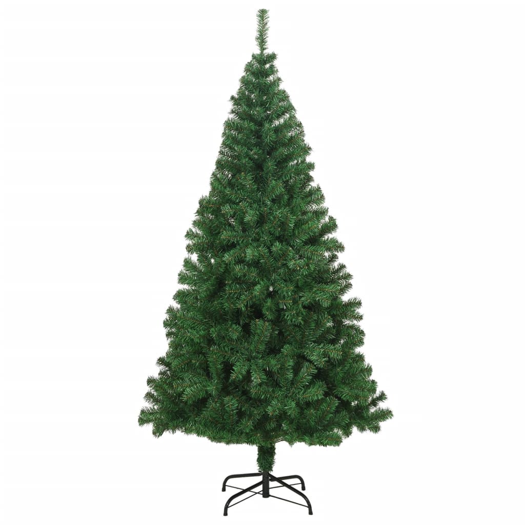 Vidaxl kunstkerstboom met dikke takken 210 cm pvc groen