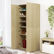 VidaXL Schoenenkast 80x39x178 cm bewerkt hout sonoma eikenkleurig - afbeelding 3