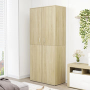 VidaXL Schoenenkast 80x39x178 cm bewerkt hout sonoma eikenkleurig - afbeelding 1