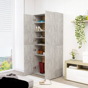 VidaXL Schoenenkast 80x39x178 cm bewerkt hout betongrijs - afbeelding 3