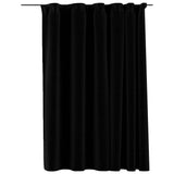 Vidaxl gordijn linnen-look verduisterend met haken 290x245 cm zwart - afbeelding 2