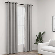 Vidaxl gordijnen linnen-look verduisterend ogen 2 st 140x245 cm grijs - afbeelding 1
