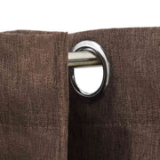 Vidaxl gordijnen linnen-look verduisterend ogen 2 st 140x225 cm taupe - afbeelding 3