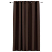Vidaxl gordijn linnen-look verduisterend met ogen 290x245 cm taupe - afbeelding 2