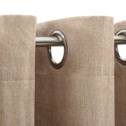 Vidaxl gordijn linnen-look verduisterend met ogen 290x245 cm beige - afbeelding 3